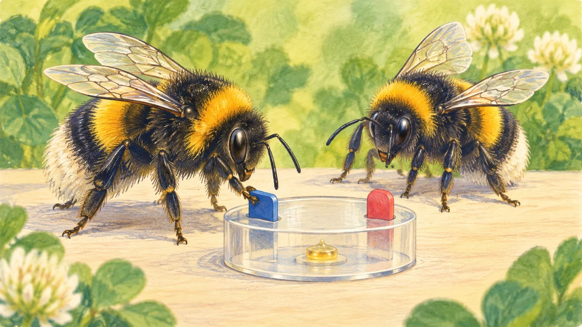 ハチは仲間から、むずかしい手順を学べるの？：内容をイメージした挿絵