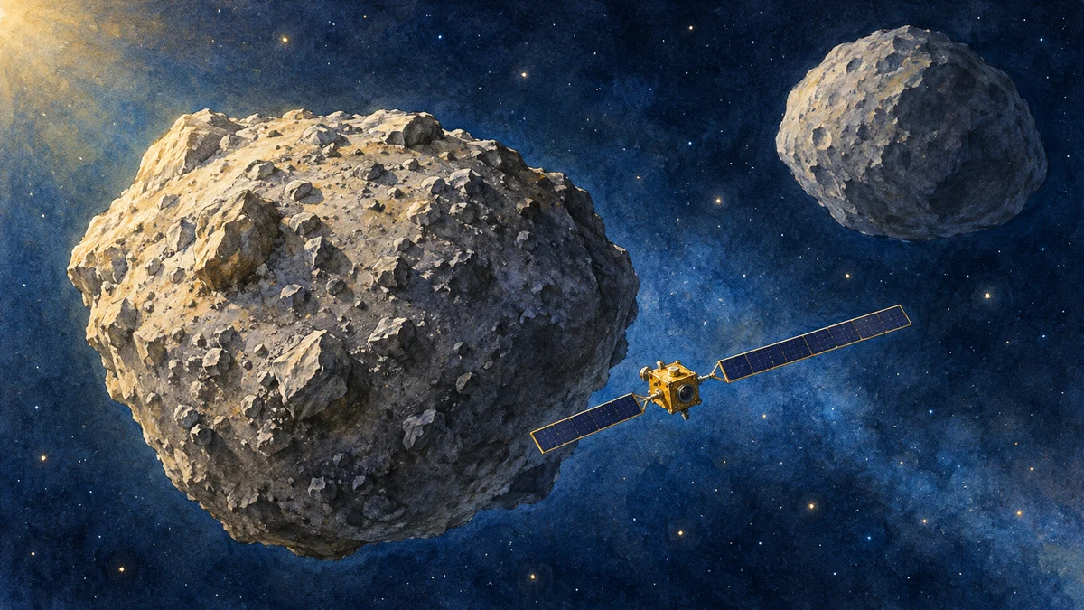 宇宙船をぶつけて、小惑星の動きを変えられるの?:内容をイメージした挿絵