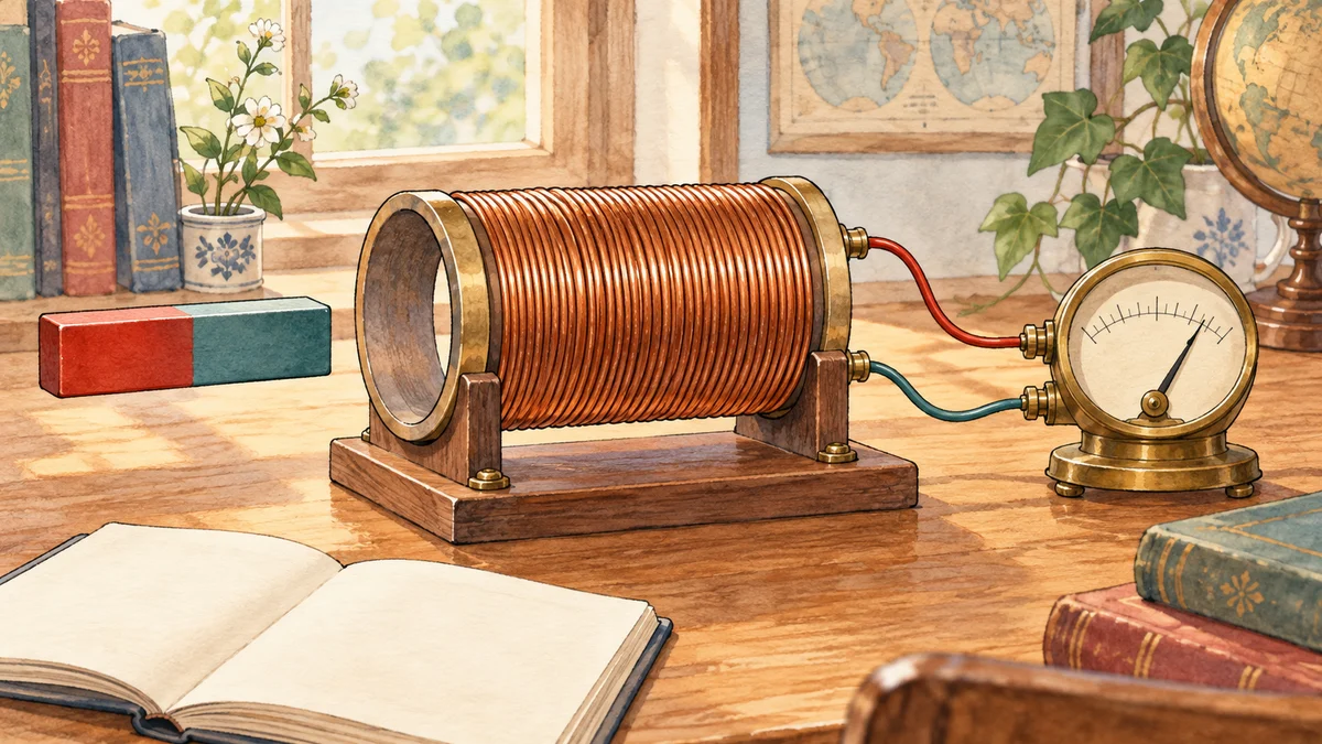 ファラデーは、磁石からどうやって電気を取り出したの？：内容をイメージした挿絵