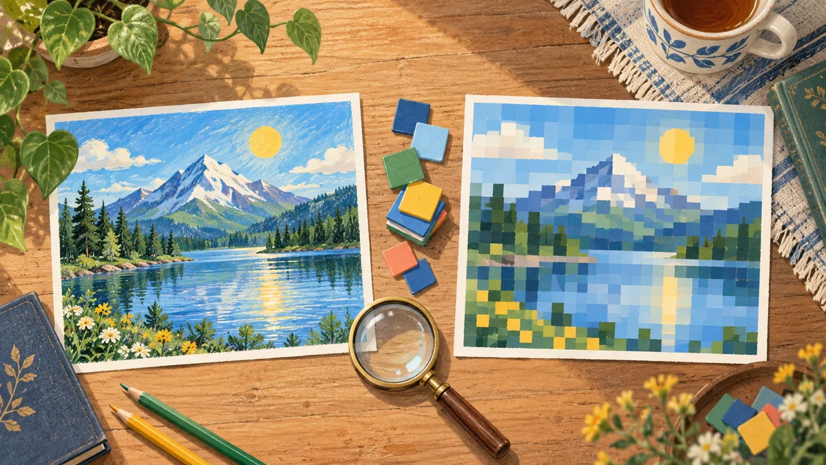 写真は小さくしても、どうして絵が残るの?:内容をイメージした挿絵