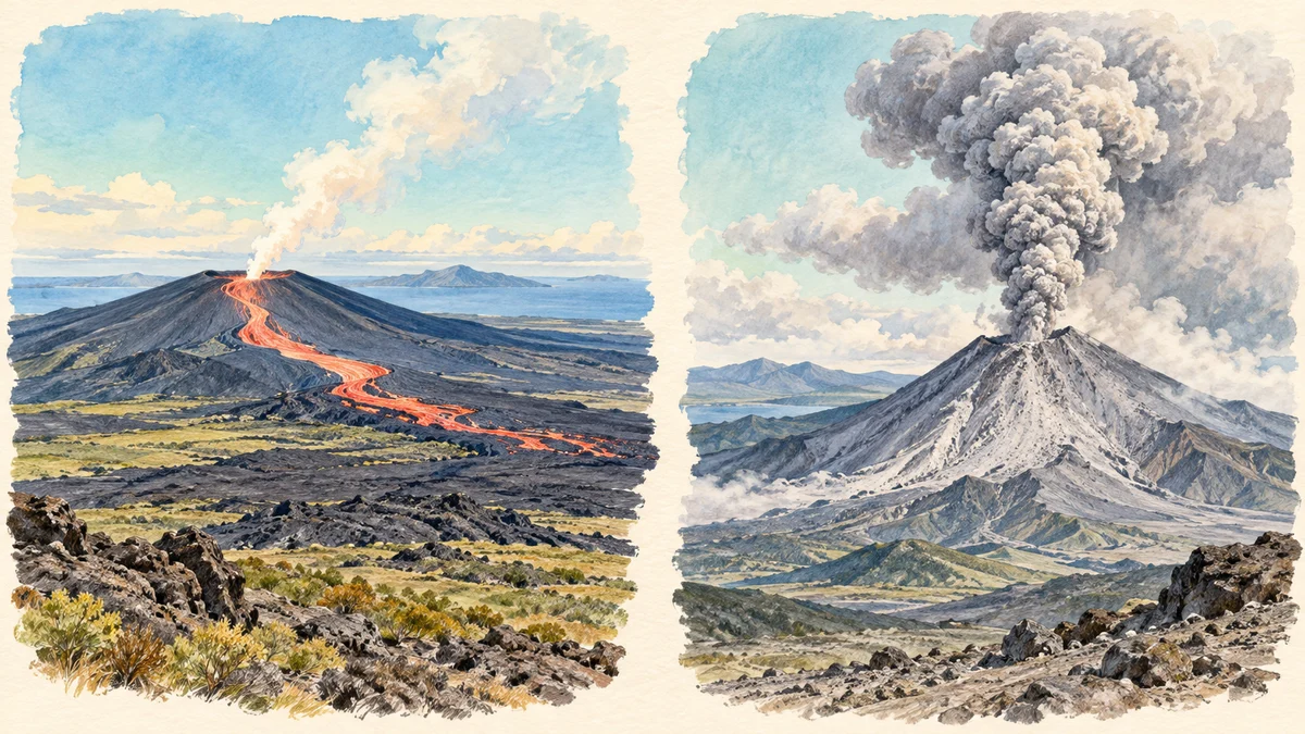 火山は、どうして溶岩を流したり、爆発したりするの?:内容をイメージした挿絵