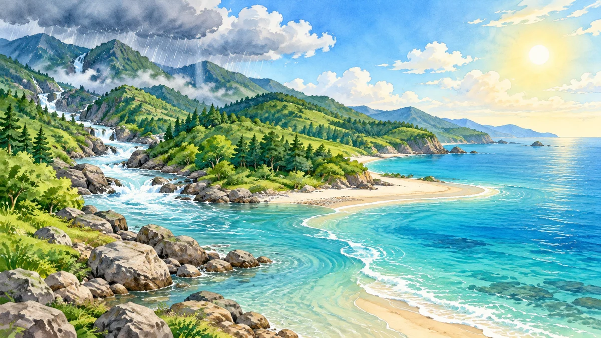 川の水が流れこむのに、海はどうしてしょっぱいの?:内容をイメージした挿絵