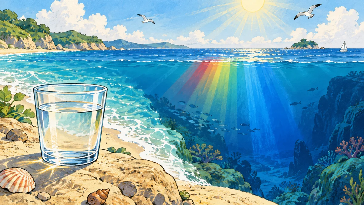 海はどうして青いの？：内容をイメージした挿絵