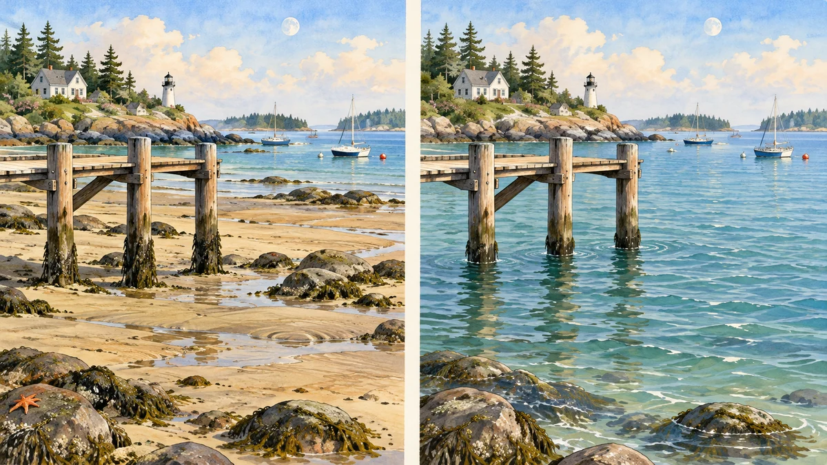 海はどうして、満ちたり引いたりするの？：内容をイメージした挿絵